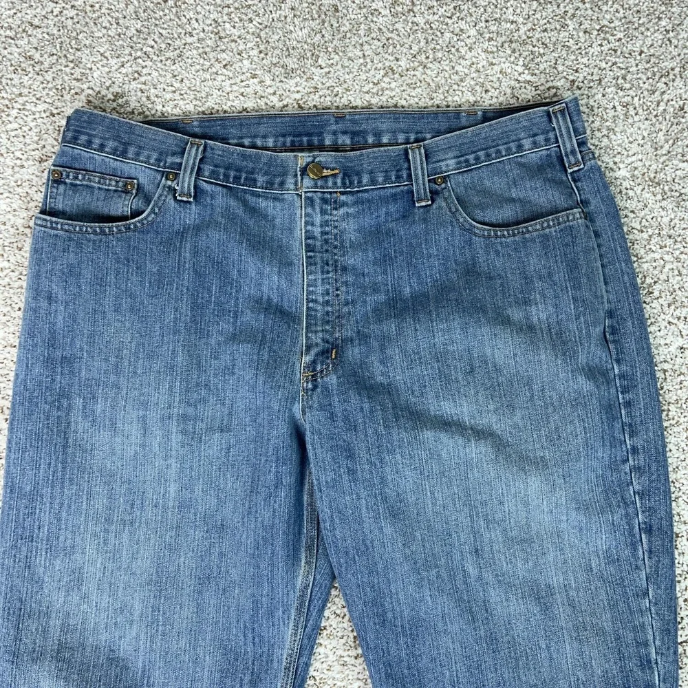 Carhartt Jeans Mens 42x30 Blue‎ Relaxed Fit Denim Workwear Straight Leg Zip Fly